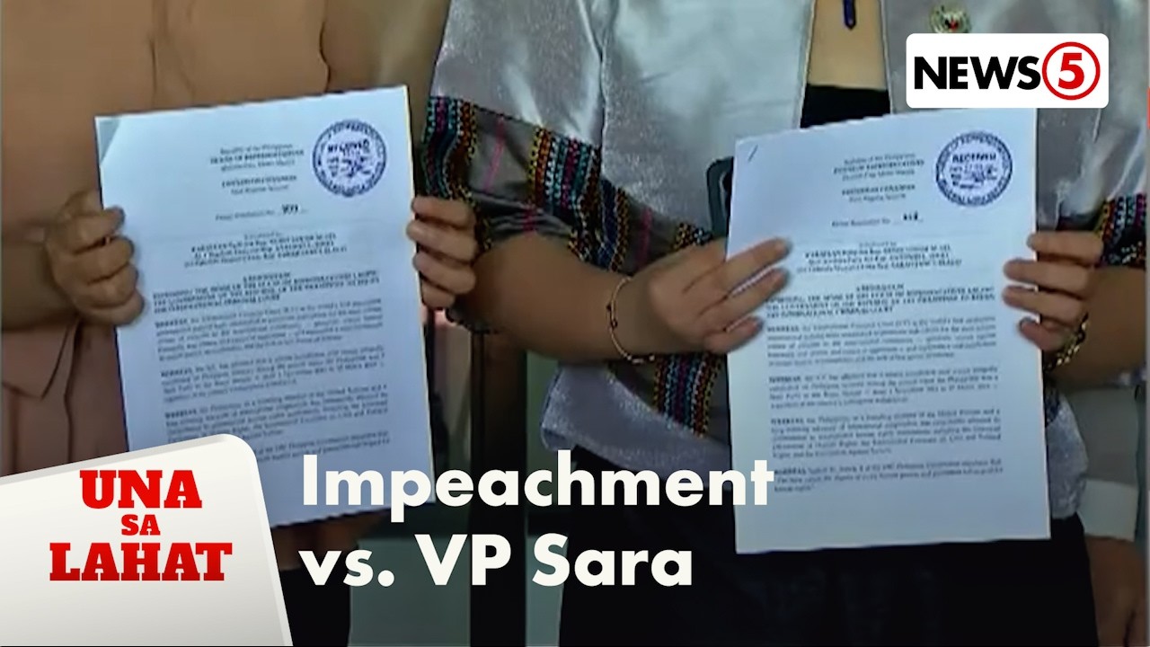 4 na impeachment complaints vs. VP Sara, inendorso na sa House Justice Committee | Una Sa Lahat