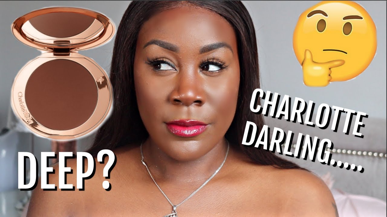 Тестирую новый матовый бронзер Charlotte Tilbury Airbrush | Оттенок Deep | Для темной кожи