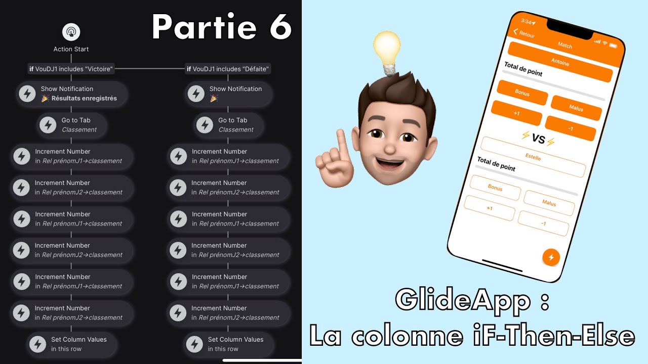 Tuto glide pas à pas : La colonne iF➡️Then➡️Else