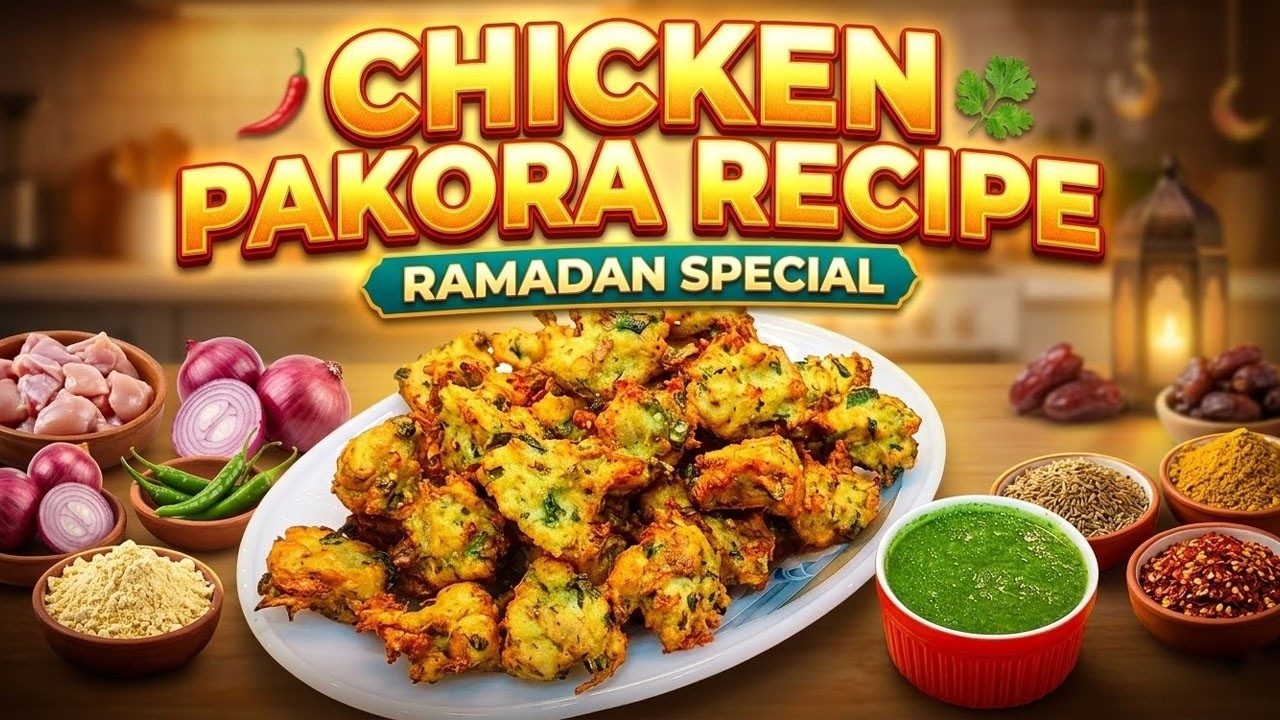 Crispy Chicken Pakora Recipe 🍗✨ | Easy Chicken Pakoda | Ramadan Iftar Special 🌙