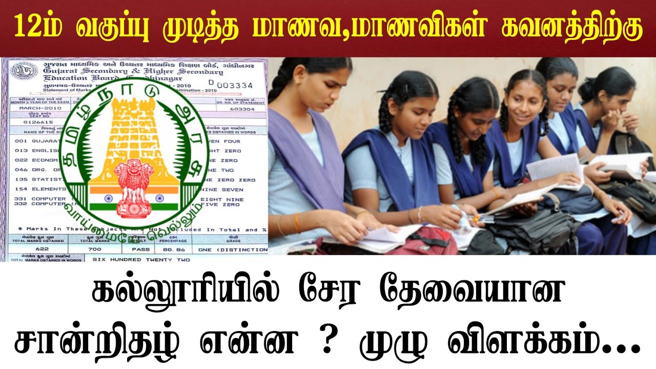 கல்லூரியில் சேர தேவையான சான்றிதழ்கள் என்ன ? முழு விளக்கம் | 12th Std to Join in Collage