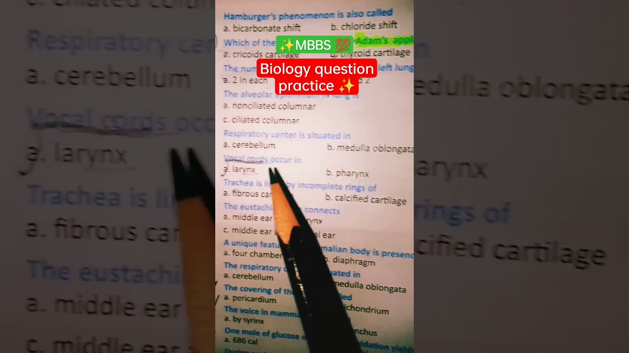 Biology question practice 