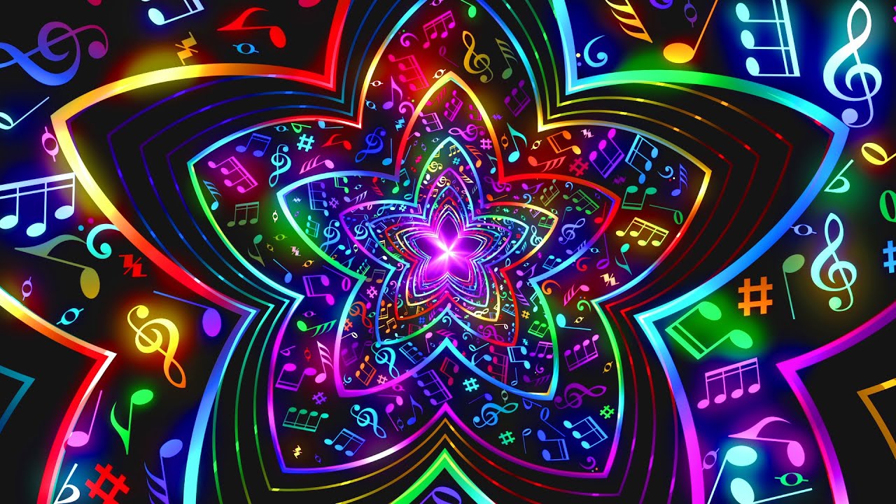 4K Screensaver | Flower Music Tunnel – Psychedelic VJ Loop (No Sound)