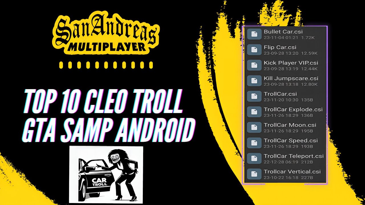 [SHARE] 10 CLEO TROLL VIP GTA SAMP ANDROID