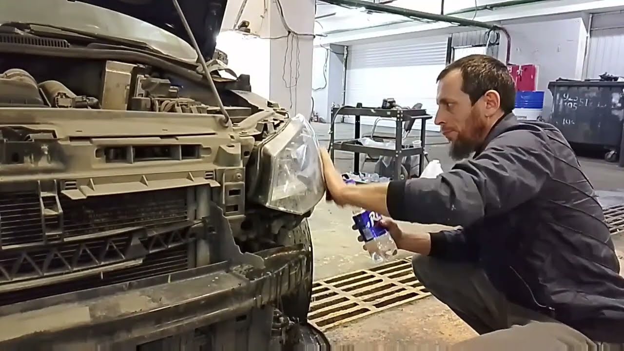 Полировка фары Volkswagen Polo