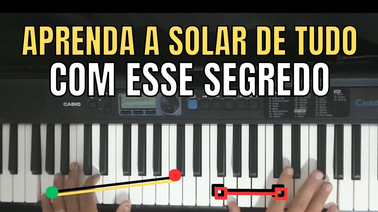 Aprenda solar enquanto toca músicas no teclado - aula de teclado