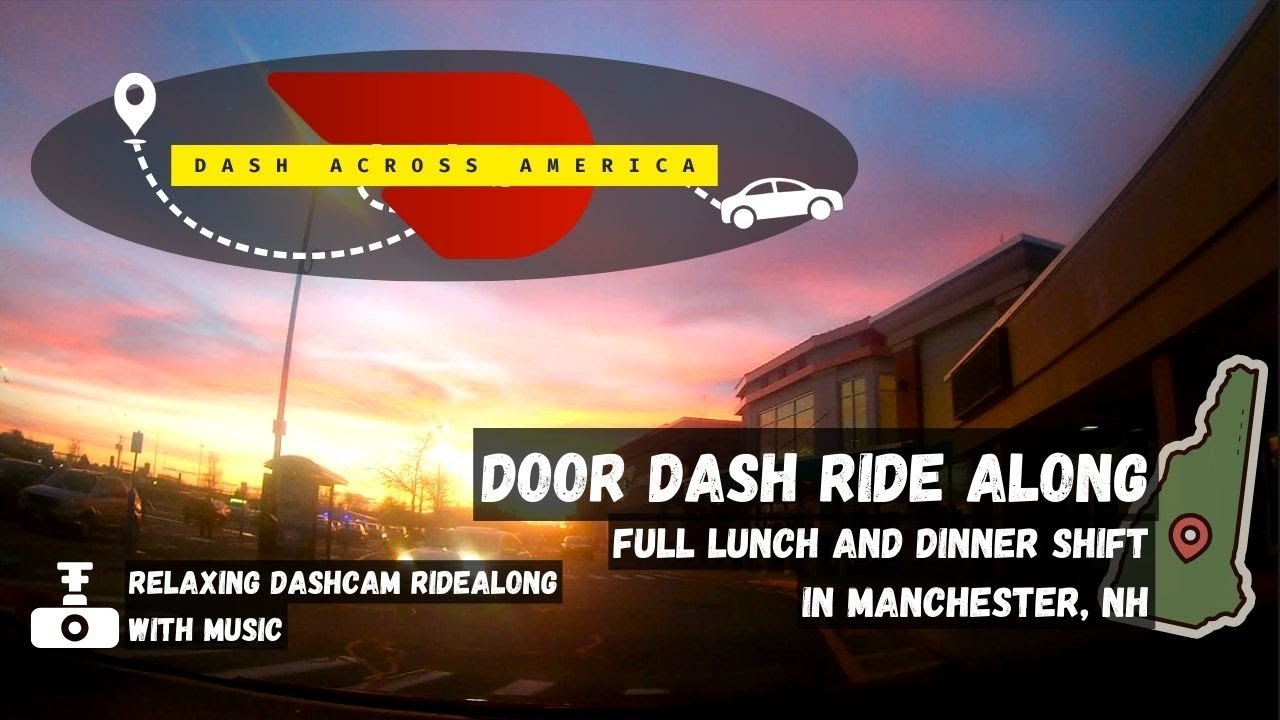 Door Dash Ride Along Manchester NH - relaxing Lofi mix - (No talking) #asmr