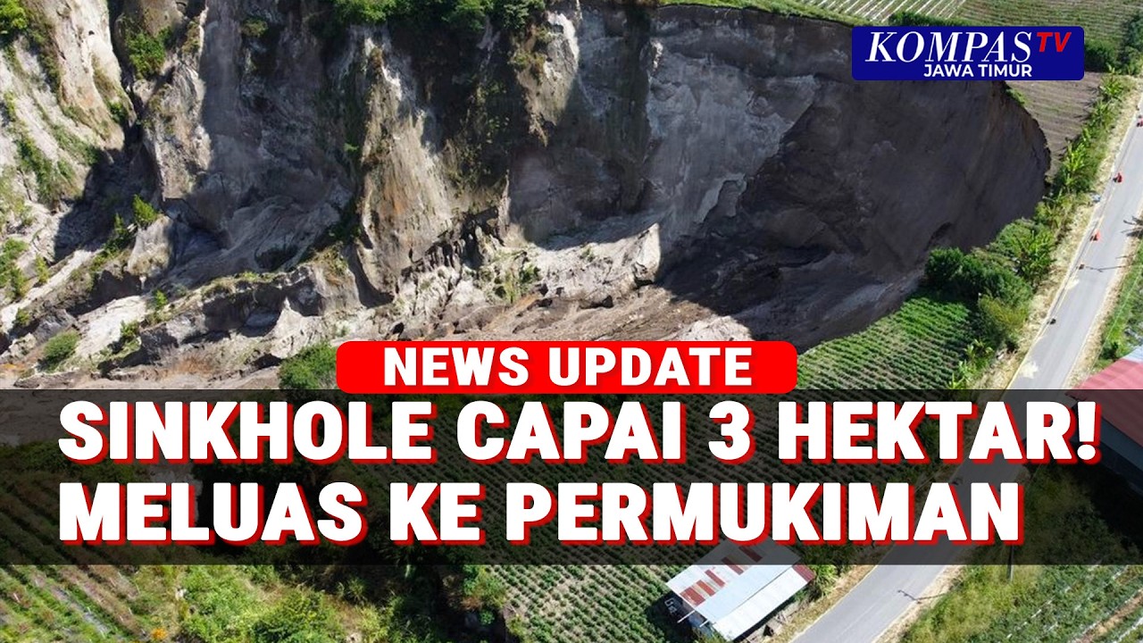 Meluas! Begini Pantauan Udara Sinkhole di Aceh Tengah yang Capai 3 Hektar
