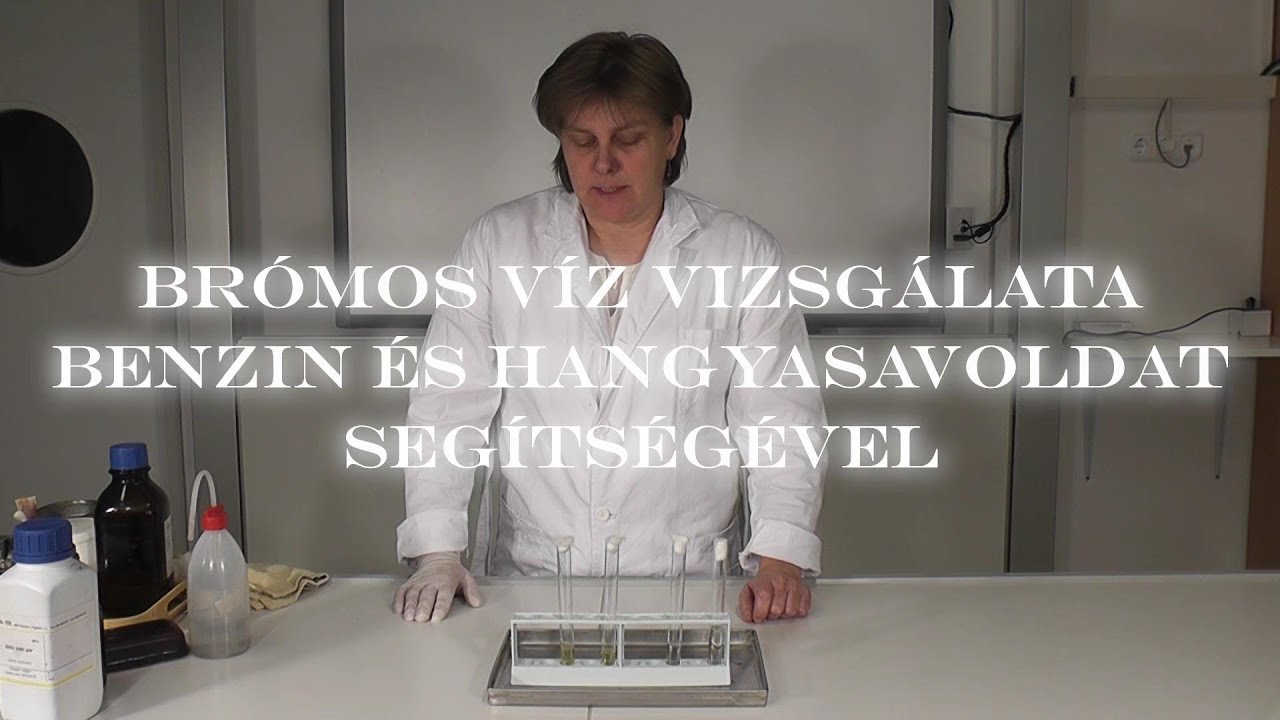 Brómos víz vizsgálata benzin és hangyasavoldat segítségével