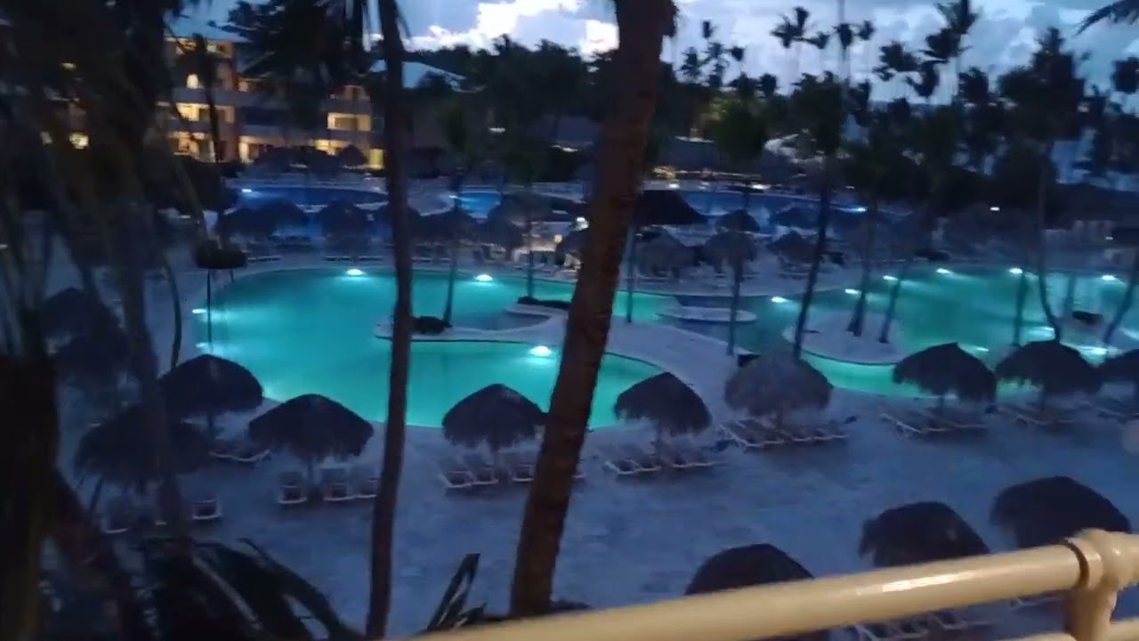 Arribando de tardecita al hotel en RD