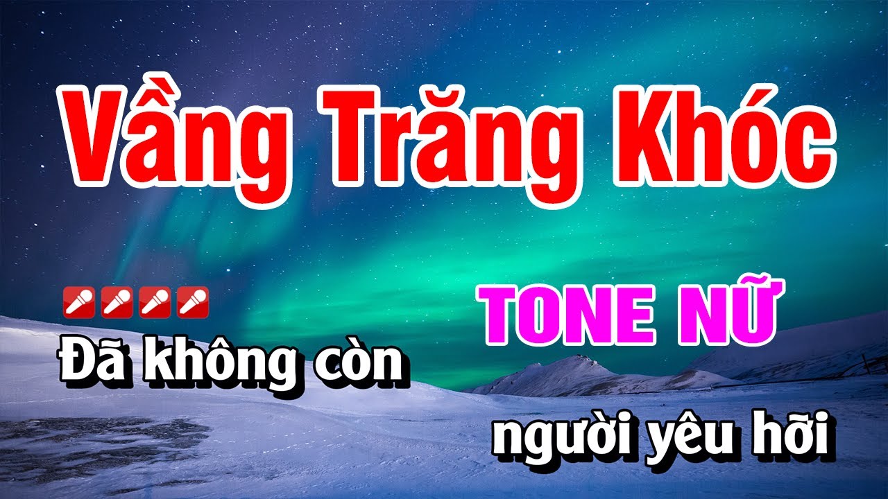 Karaoke Vầng Trăng Khóc Tone Nữ Nhạc Sống Hay Nhất | Hoàng Luân