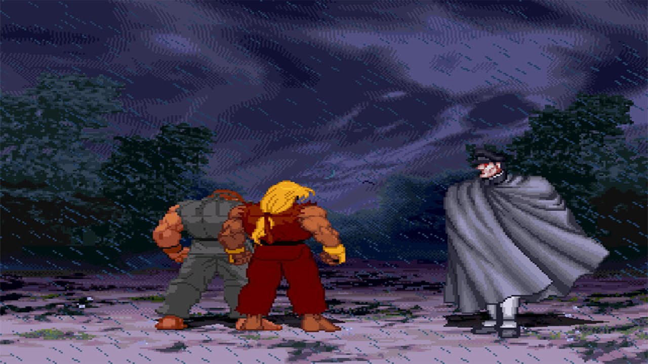 MUGEN: Evil Ken & Evil Ryu vs Dark Vega