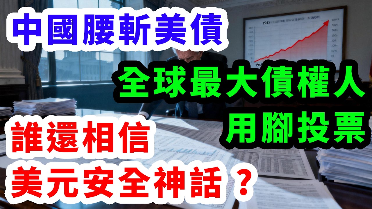 中國腰斬美債增持黃金。全球最大債權人用腳投票。誰還相信美元安全神話?