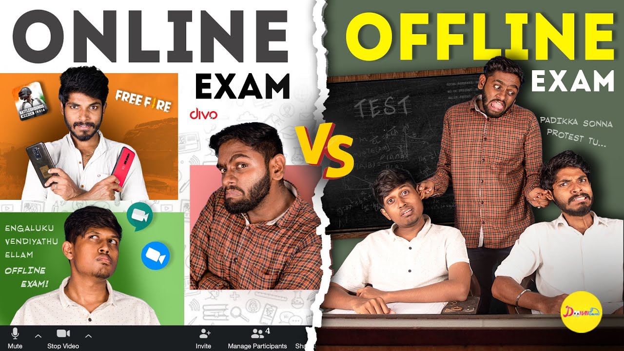 Online Exam VS Offline Exam Koothugal | Doomangoli