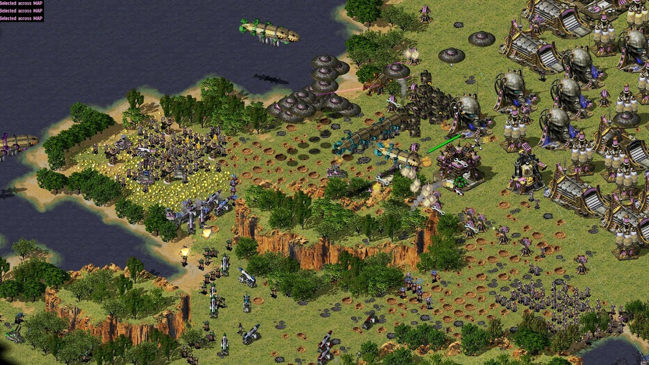Red Alert 2 Yuri Revenge - Extreme AI - 7 Soviet Vs Yuri - Command Conquer