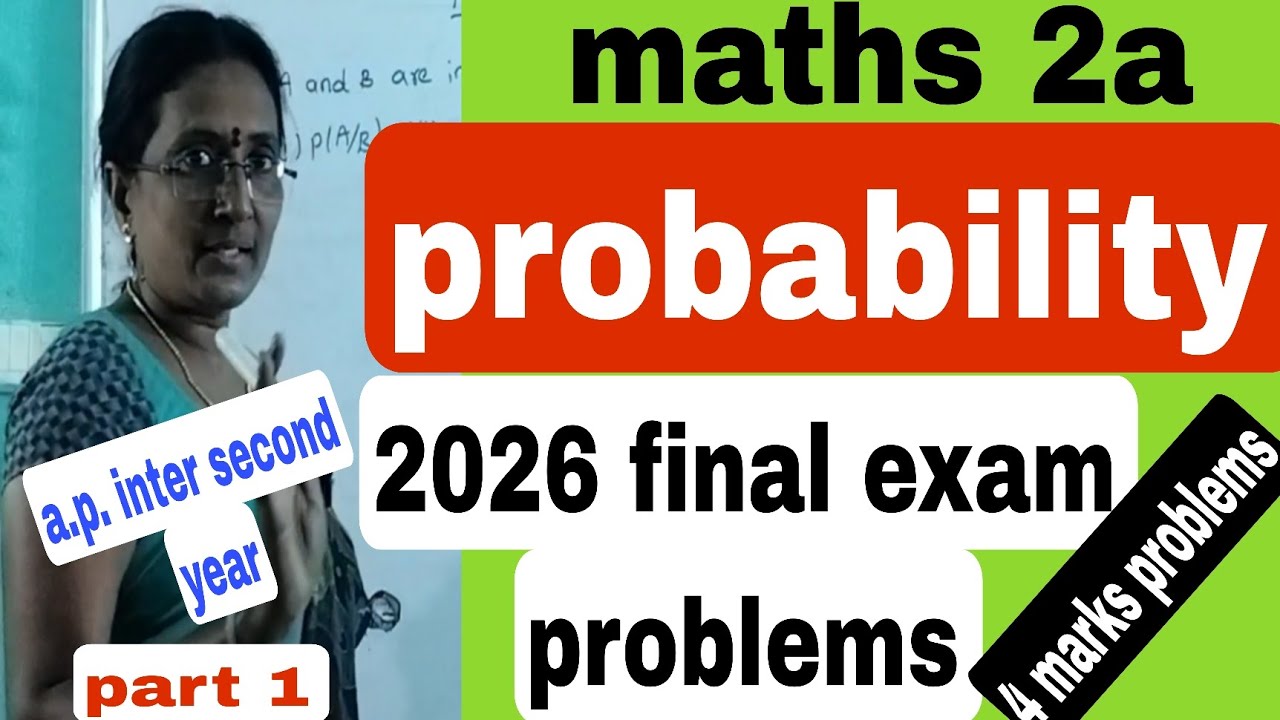 Maths 2a probability 4 marks important problems 