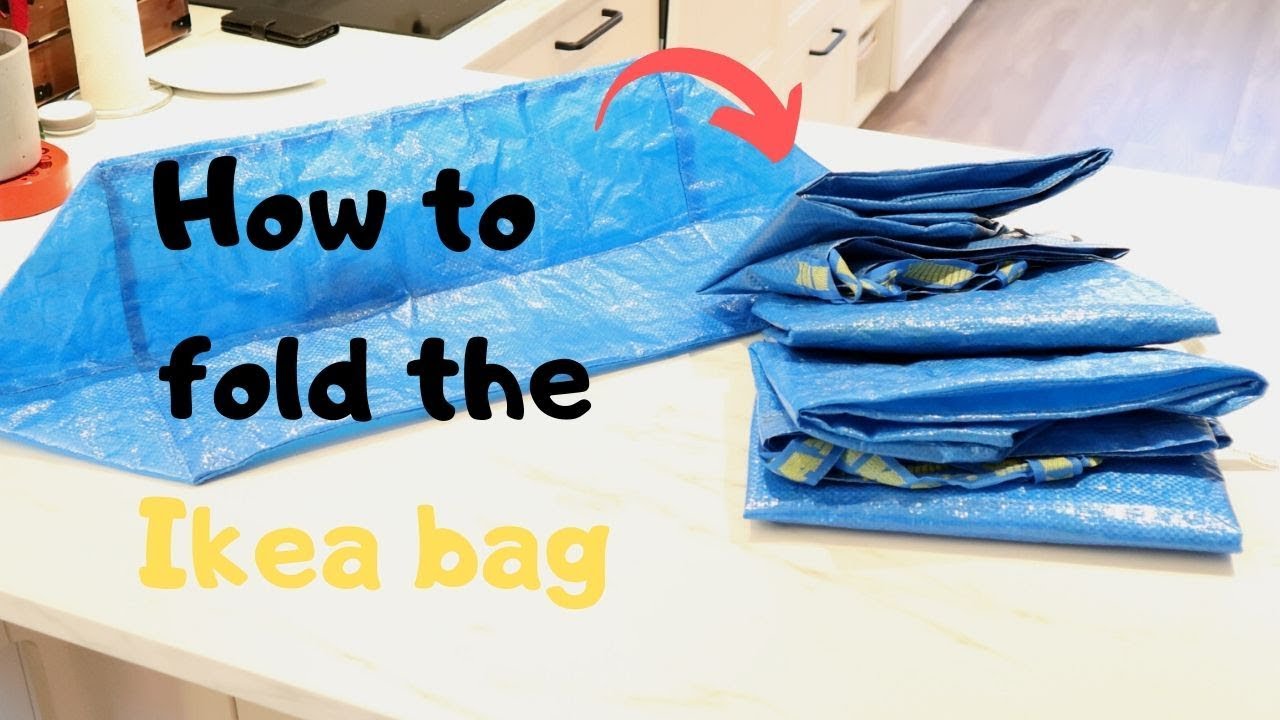 Practical example of how to fold the IKEA bag