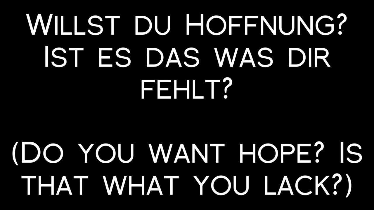 Oomph! - Willst Du Hoffnung? Lyrics with English Translation
