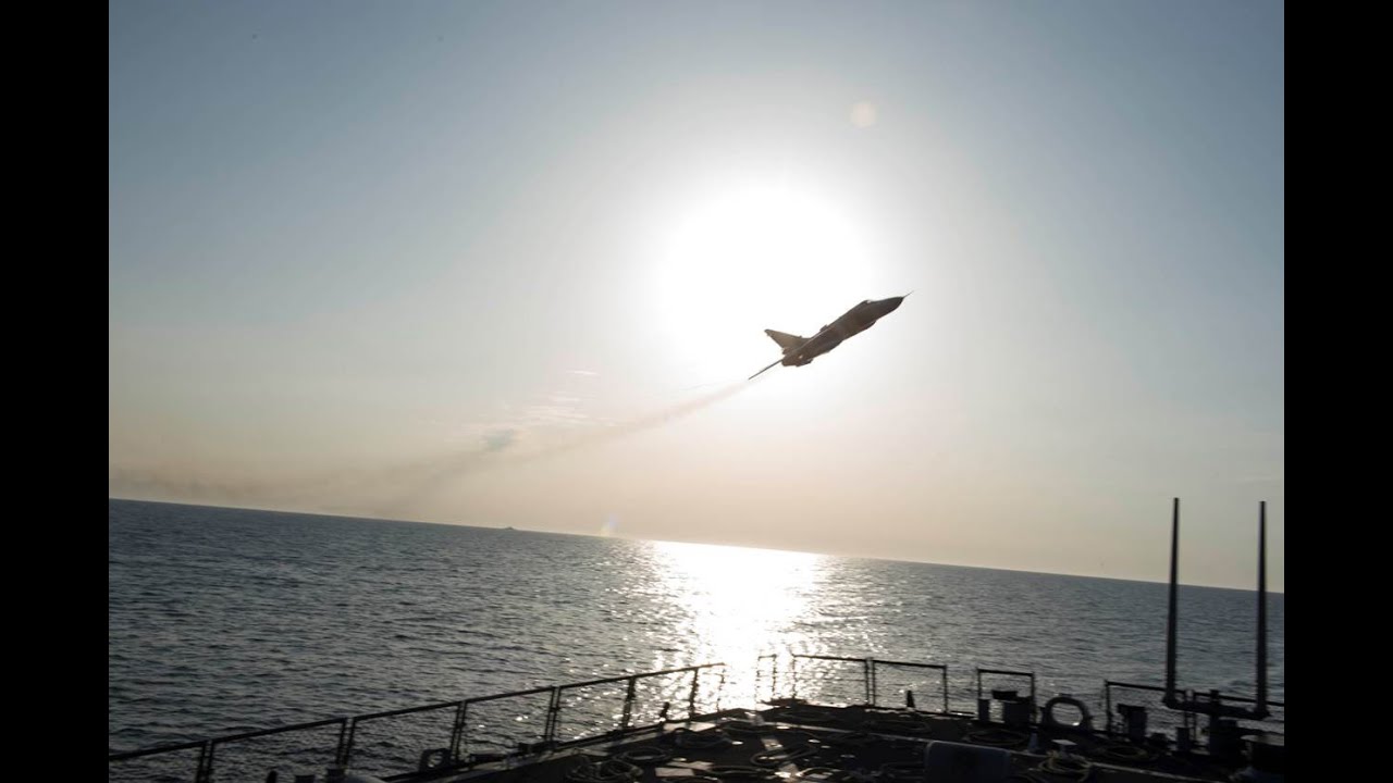 Compilation of Russian jets passing near the USS Donald Cook