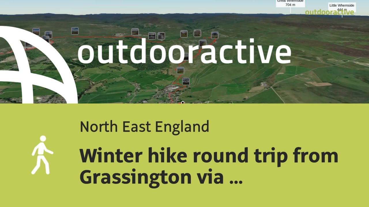 Winter hike round trip from Grassington via Conistone, Kilnsey, and Threshfield on February 1, 2026
