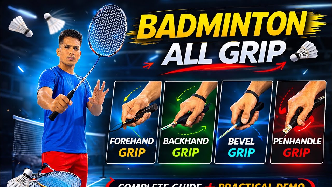 Stop holding the racquet wrong !Badminton all grip masterclass #badminton #badmintonlovers #vairal 