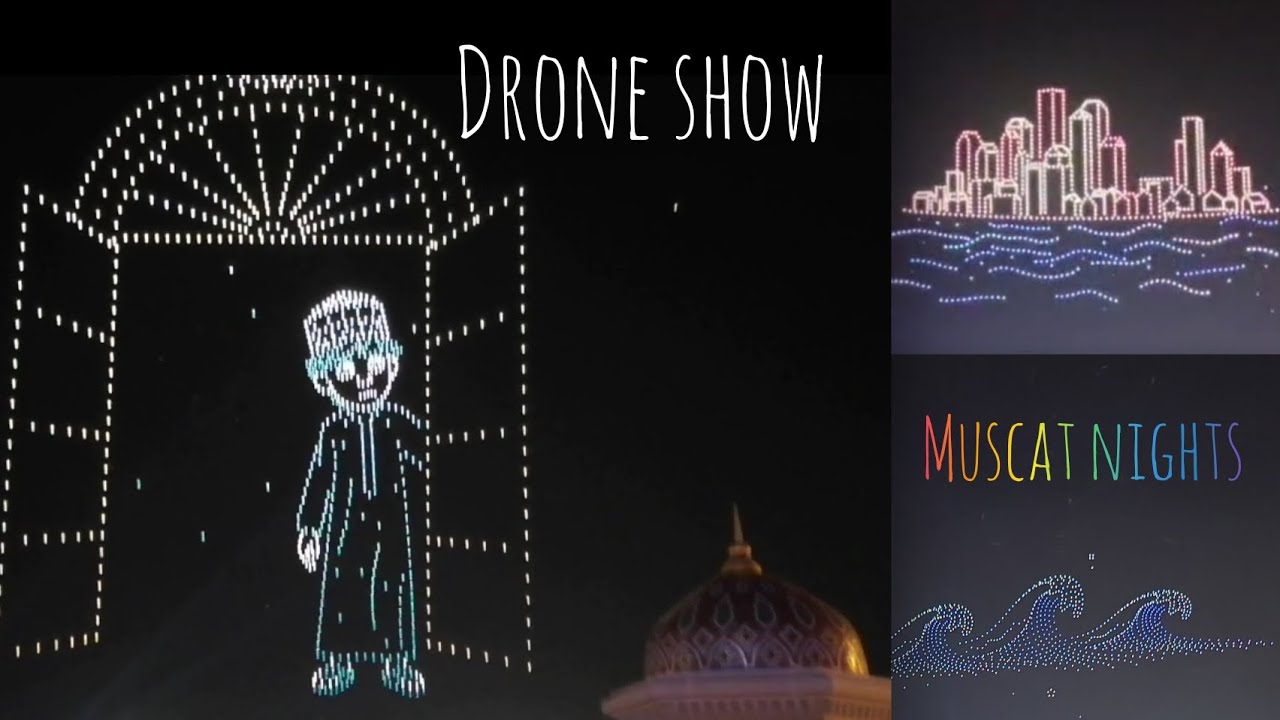 Drone show 🛩️ | Muscat nights, Qurum | 🇴🇲#muscatnights 