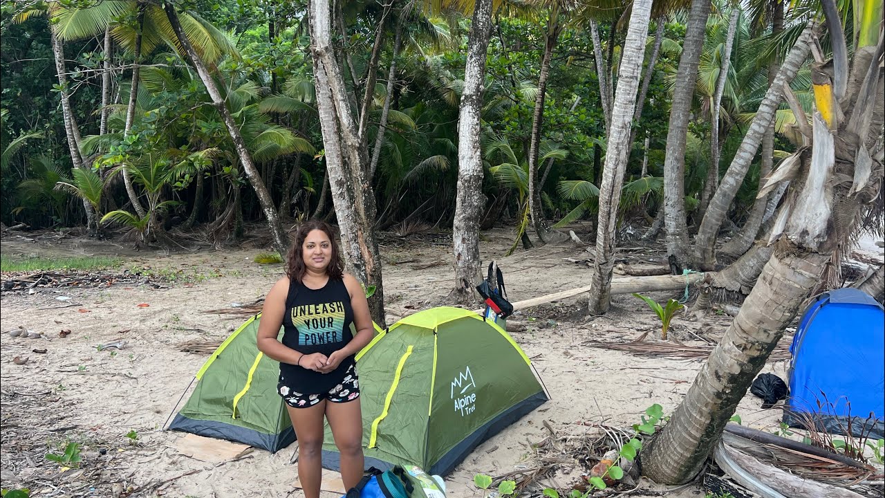 Camping at Balandra Beach 🏖️ #trinidadandtobago #trinidad #beach #camping #roadtrip