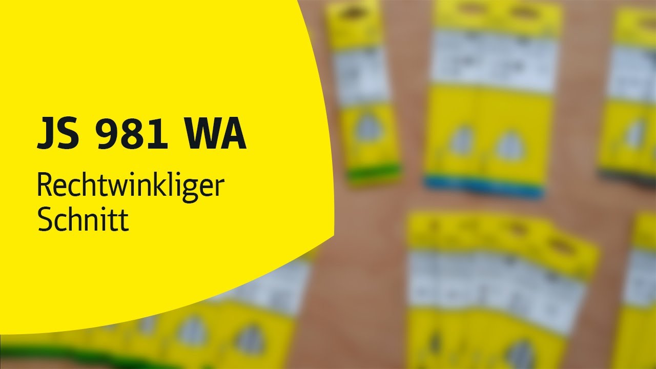 ❗JS 981 -das Stichs&auml;geblatt f&uuml;r saubere und gerade Schnitte! 🧰 | Klingspor DE