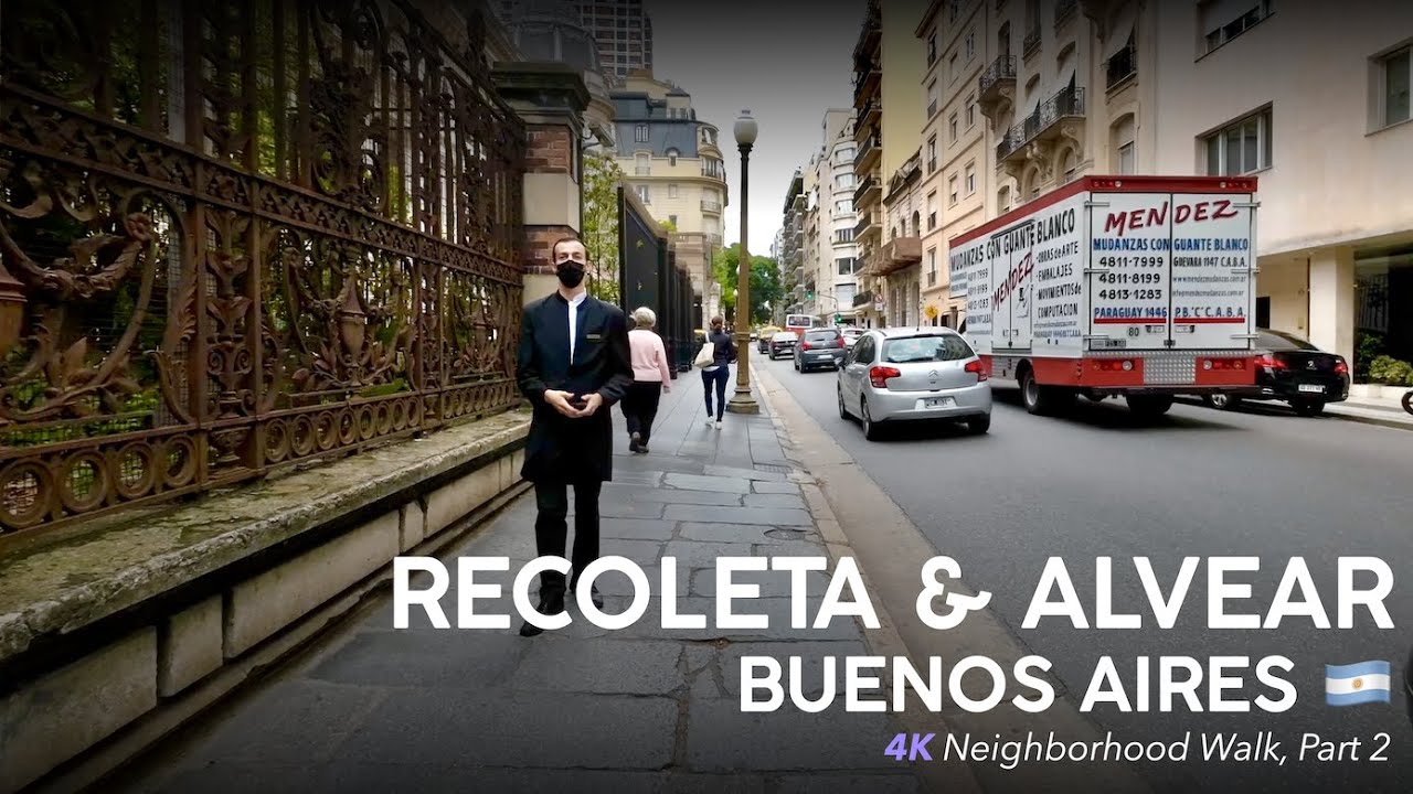 RECOLETA Waking Tour Part 2【4K】Buenos Aires, Argentina 🇦🇷 Alvear Avenue