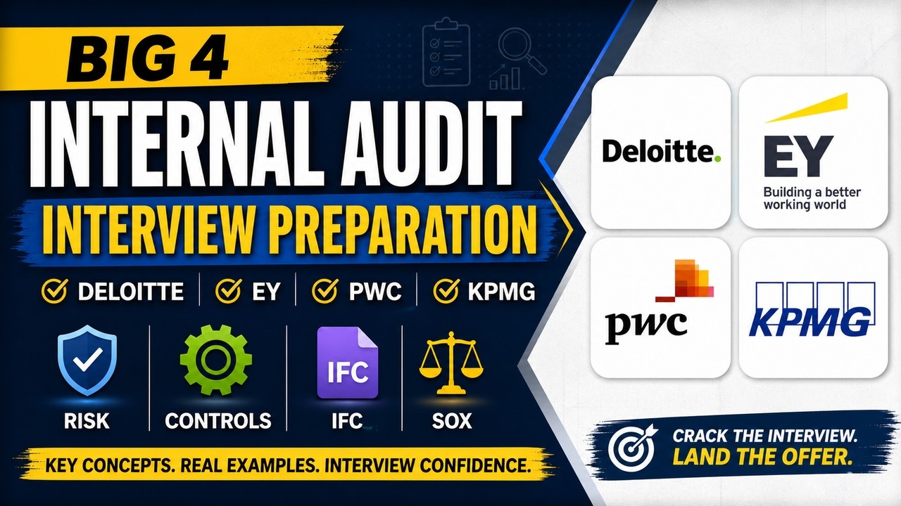 Big 4 Internal Audit Interview Preparation (Deloitte, EY, PwC, KPMG) | Risk, Controls, IFC, SOX