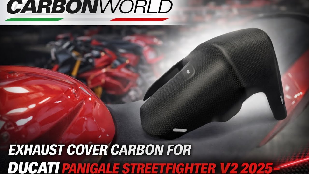 TUTORIAL MONTAGE AUSPUFFABDECKUNG CARBON DUCATI PANIGALE STREETFIGHTER V2 2025- CARBONWORLD