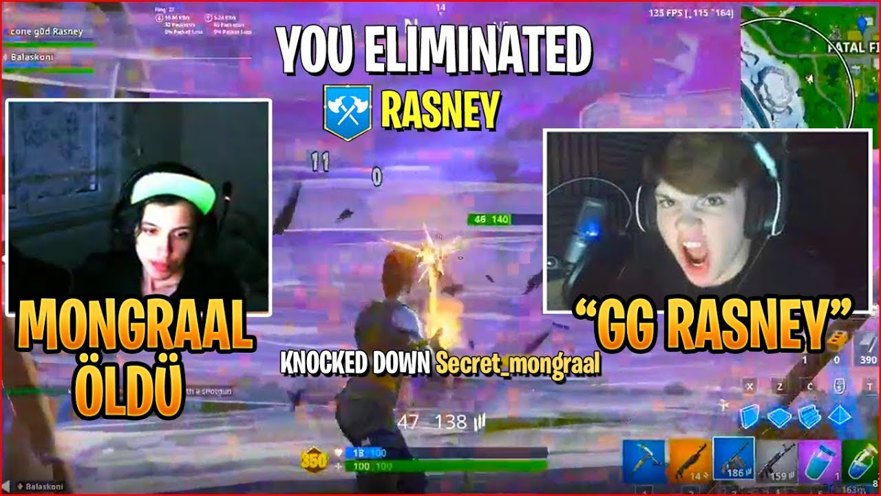 RASNEY MONGRAAL'I ÖLDÜRÜYOR | Fortnite yayın anları #8