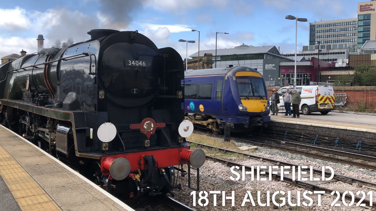 *34046 'Braunton' & Intercity Class 47* Trains at: Sheffield (18/08/2021)