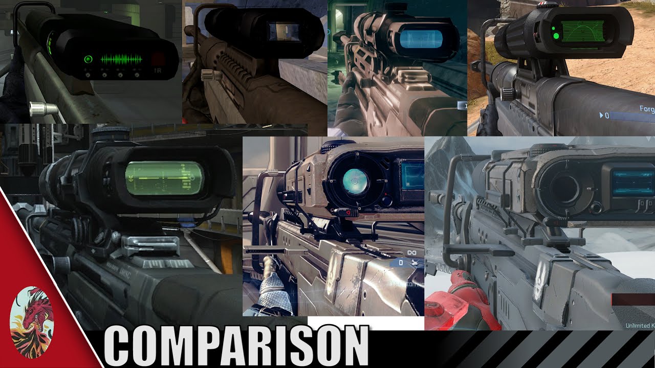 Halo 1-5 Sniper Rifle Comparison (All Halo Games Included)