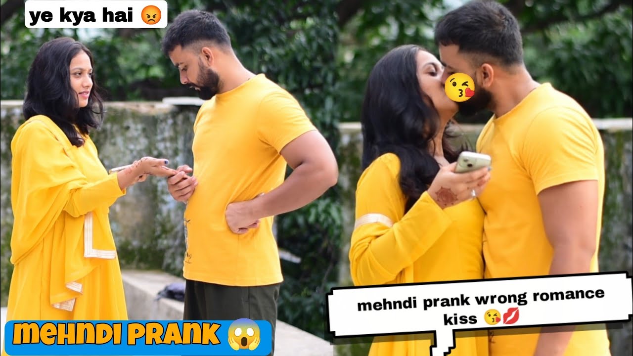 MEHANDI PRANK ON BOYFRIEND 😱 || GONE ROMANTIC 😘 || किसके नाम की मेहंदी है 😡
