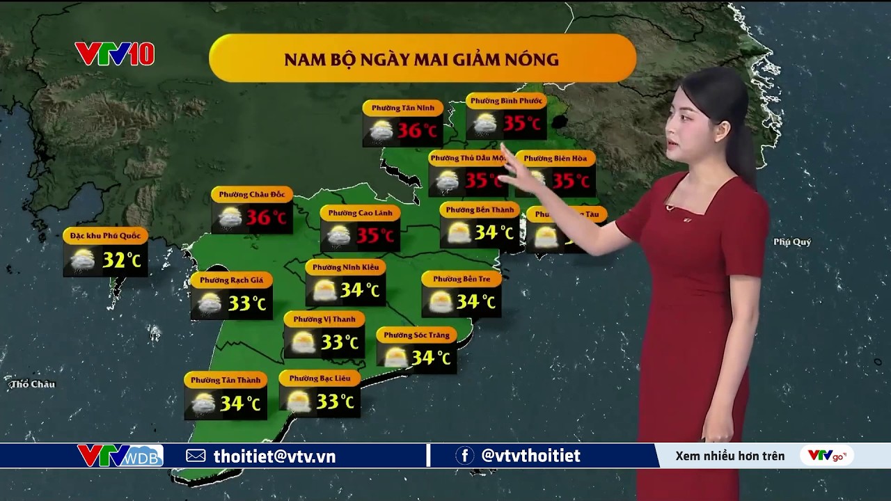 Dự b&aacute;o thời tiết T&acirc;y Nam Bộ ng&agrave;y mai 16/04/2026 | VTVWDB