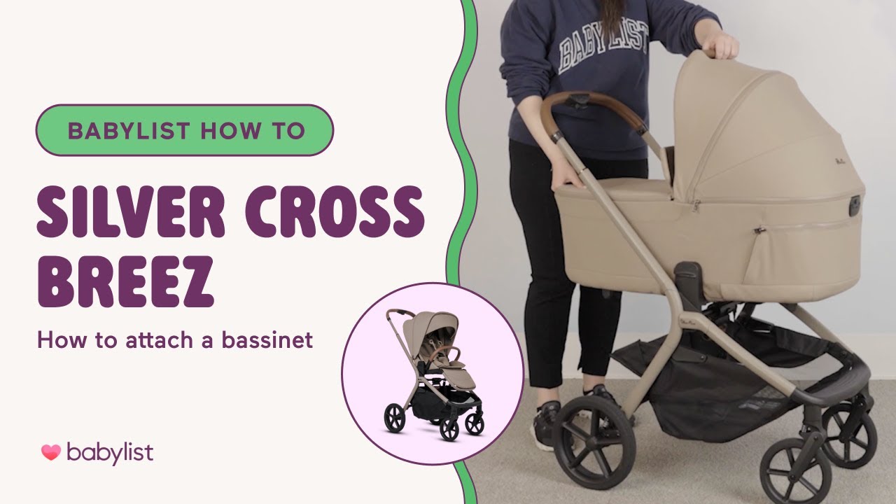 Как прикрепить люльку к коляске Silver Cross Breez