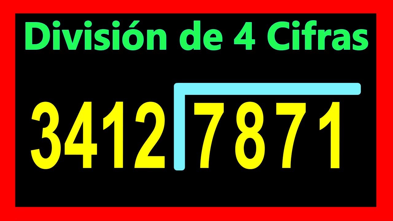 ✅👉Divisiones de 4 cifras afuera y 4 adentro
