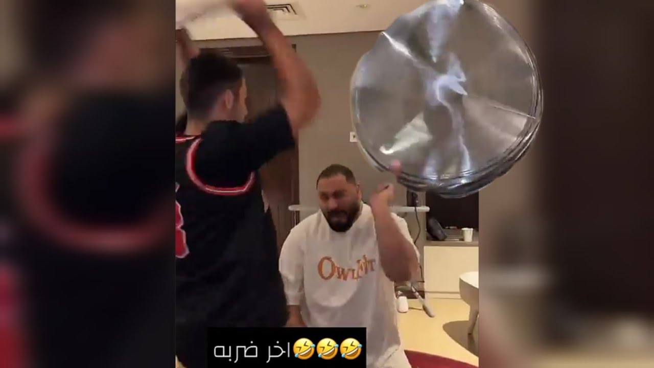 تحدي بين الشباب وعايش ومدحت كسرو الصحن في عدي 😂😂😂