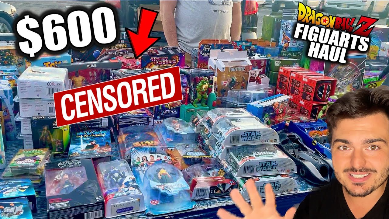 Бюджетная охота за игрушками за 600 долларов! Бесплатные фигурки Dragon Ball на блошином рынке?