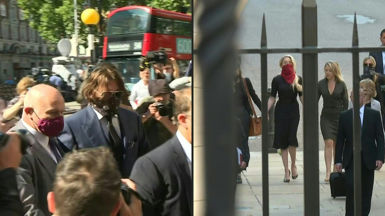 Johnny Depp and Amber Heard arrive at London court for libel trial | AFP