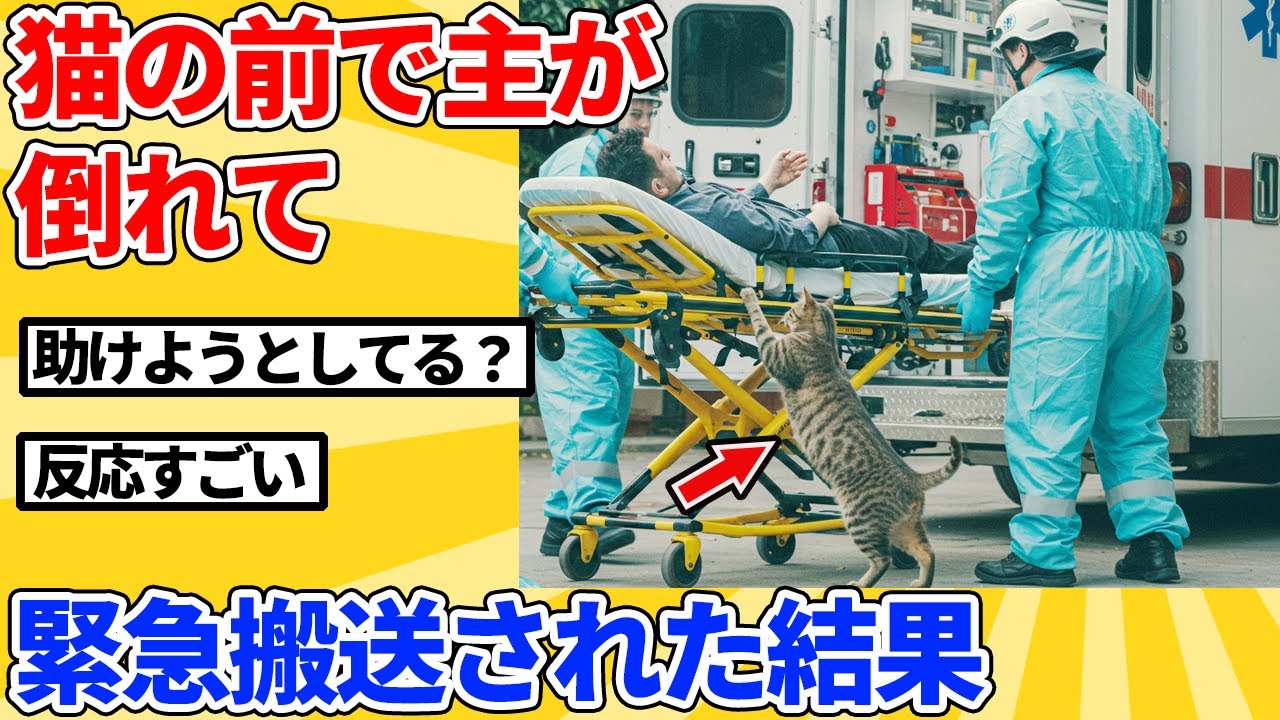 【2ch動物スレ】倒れた飼い主が猫の前で救急車に乗せられた結果