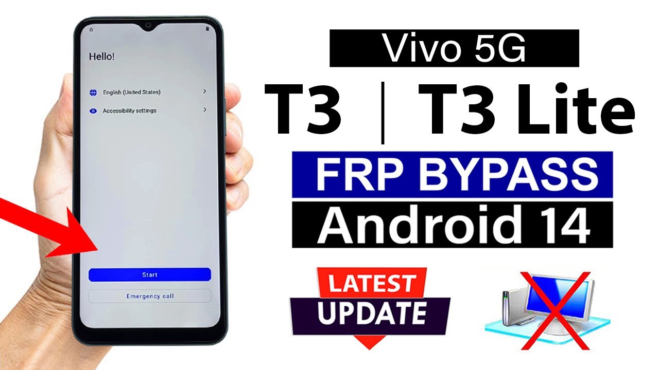 Vivo T3/  T3 Lite 5G : Google Account/ FRP Bypass - 100% Working Method (Without Pc)