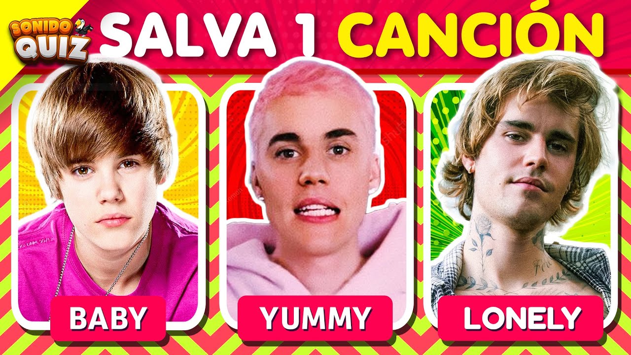Salva UNA CANCIÓN de JUSTIN BIEBER 🎸🎶 | ¿Cuál eliges? Quiz Musical