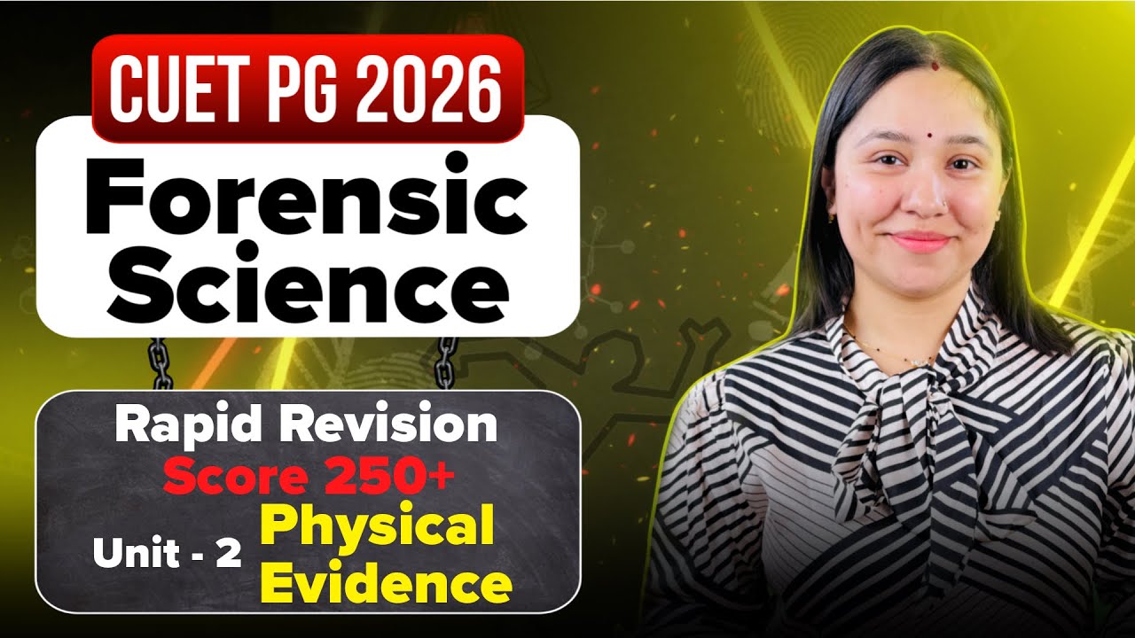 CUET PG Forensic Science 2026 Rapid Revision Most Important Topics | Lecture - 2 | Diksha Sharma