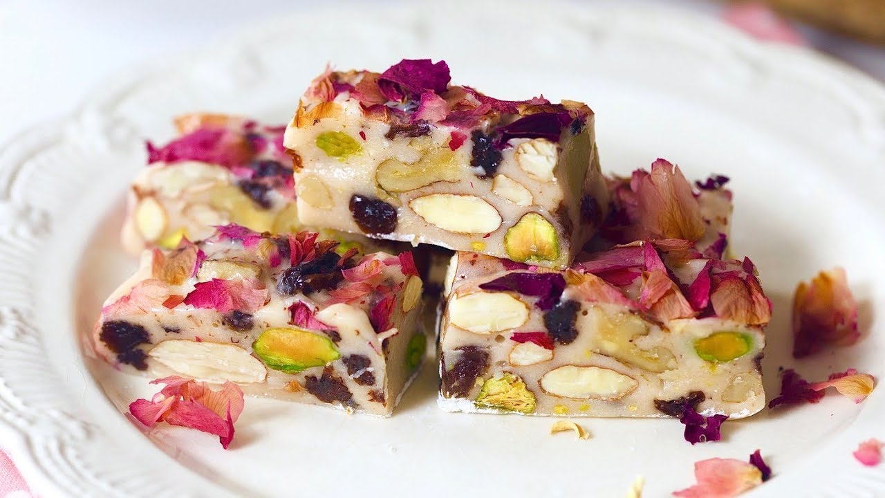 ROSE NOUGAT - Cách làm KẸO NOUGAT (Kẹo sữa hạt - Kẹo Hạnh phúc :) )