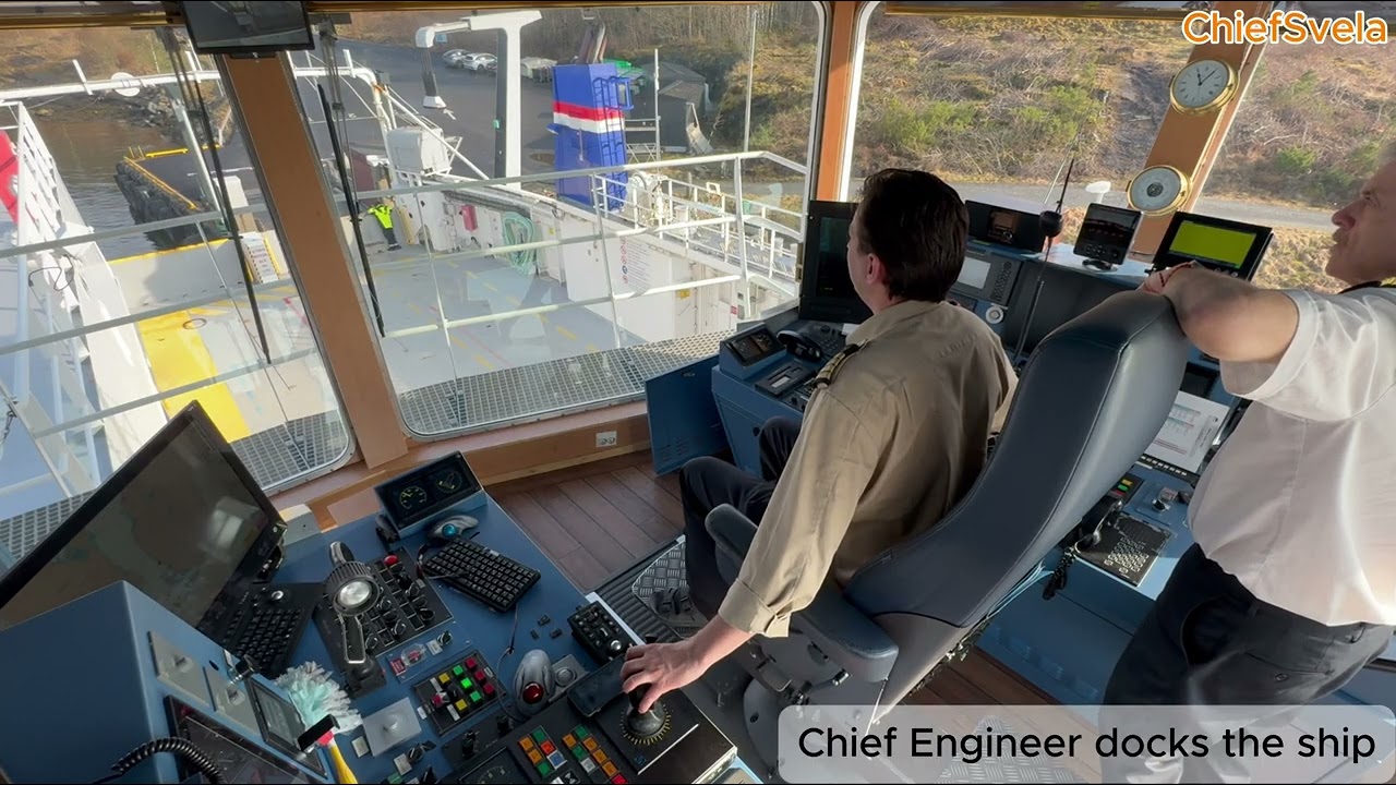 Chief engineer docks the ship?!