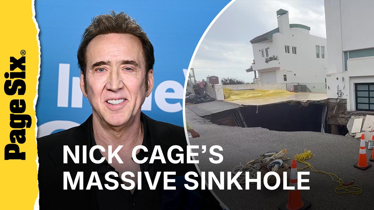 Nicolas Cage's $10.5M Malibu mansion nearly falls into massive sinkhole that swallowed driveway