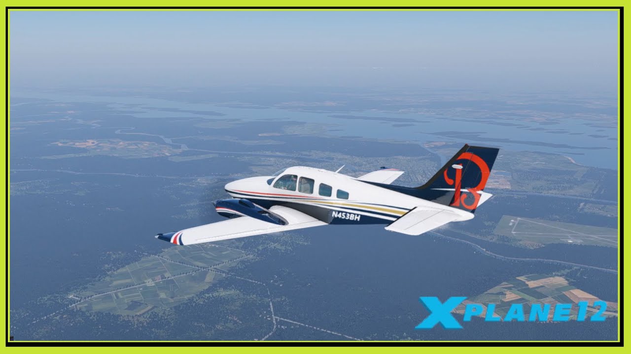 X-Plane 12 | VFR Flight: Baron 58 from Malone to Watertown