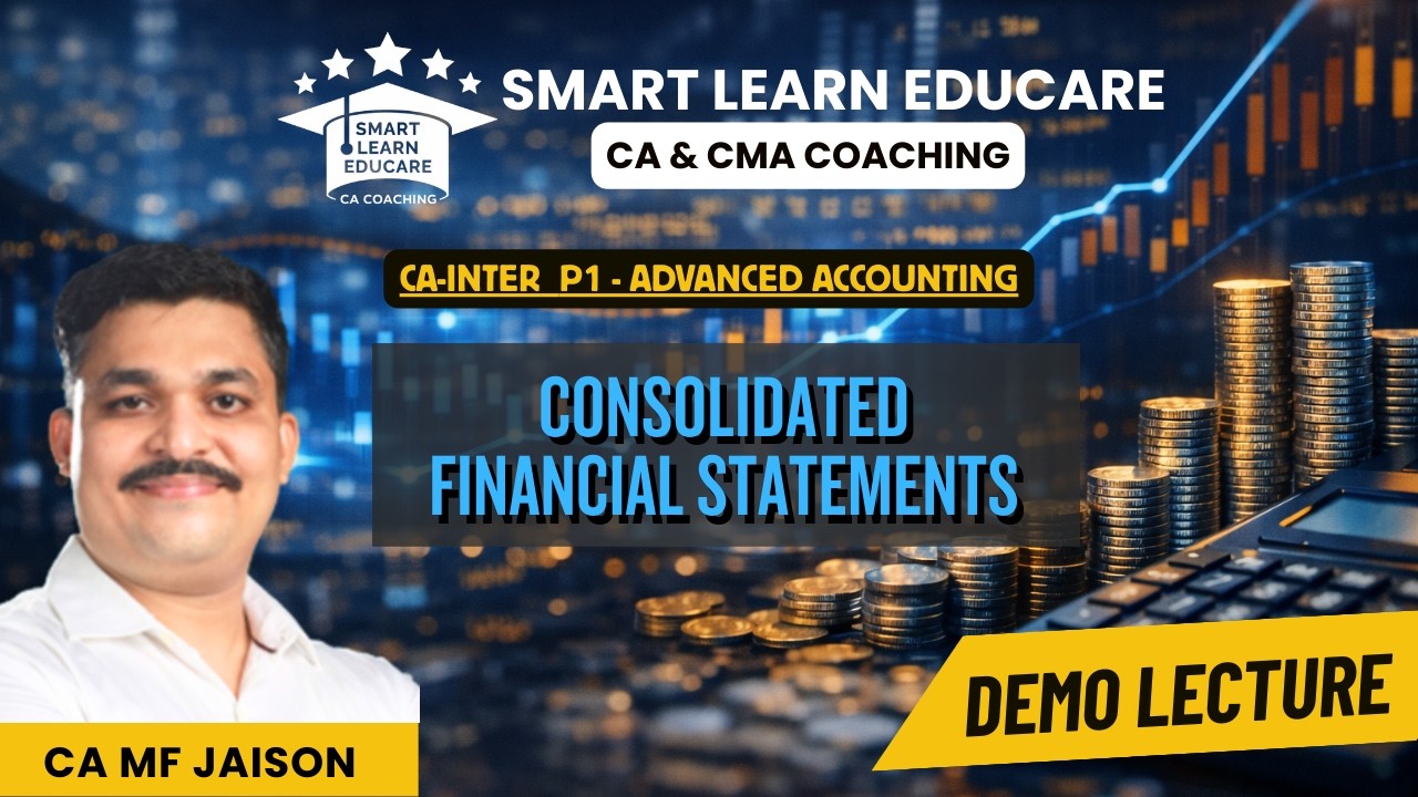 CA-INTERMEDIATE | DEMO LECTURE| P-1 ADVANCED ACCOUNTING | CA MF JAISON SIR (MFJ)